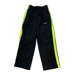 Boys Nike Black and Bright Green Athletic‎ Pants Size 4